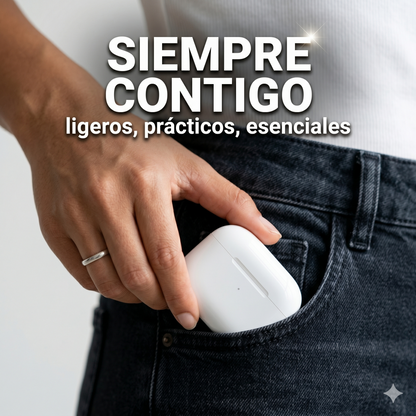 Airpods 3ra Generación – Bluetooth · 24h Batería · Carga Inalámbrica